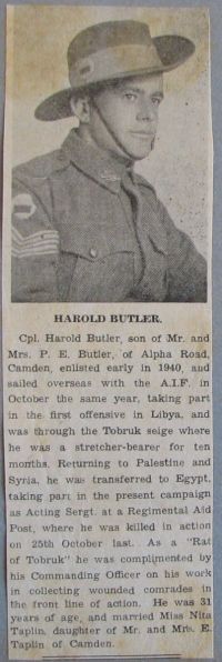 Harold Percival BUTLER